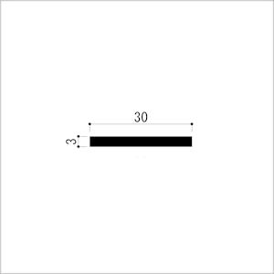 アルミフラットバー 白 3mm 平角棒 3ｘ30ｘ4000mm ホワイト｜e-kanamono｜02