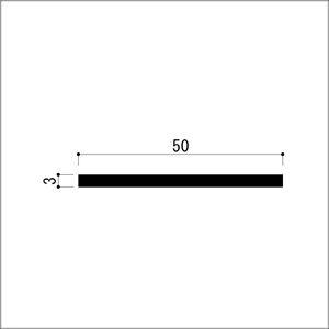 アルミフラットバー 3mm 平角棒 3ｘ50ｘ4000mm クリアシルバー（ツヤ有）｜e-kanamono｜02