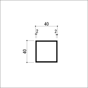 アルミ角パイプ 角柱 角材 2.0ｘ40ｘ40ｘ4000mm ブロンズ |  | 01