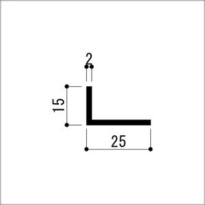 アルミアングル 不等辺 2.0x15x25x4000mm コーナー材 ブロンズ｜e-kanamono｜03