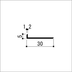 アルミアングル 不等辺 1.2x5x30x1820mm コーナー材 ブロンズ