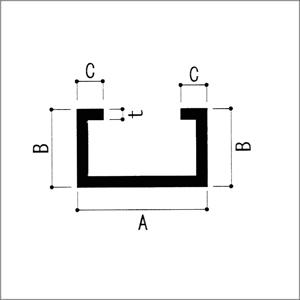 アルミC型チャンネル 3.0x70x23x10x4000mm アルマイトシルバー アルミC型チャンネル 3.0x70x23x10x4000mm アルマイトシルバー