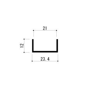 真鍮チャンネル 1.2x23.4x12ｘ2000mm 生地（表面処理なし）｜e-kanamono｜02