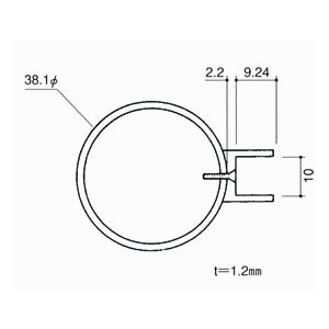 ガラススクリーンポール（チャンネルポール） Kタイプ 一方 38mm x L500mm 平キャップ 丸座固定 クローム｜e-kanamono｜03