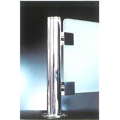 ガラススクリーンポール（ホルダータイプ） Sタイプ 一方 32mm x L400mm ボール頭35 丸座固定 クローム_2