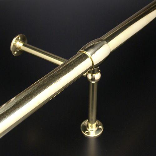 足掛金物 CPP-38 足掛け用パイプ 38mm x 4000mm ゴールド 真鍮磨き 足