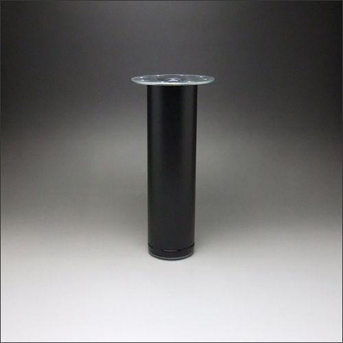 テーブル脚 アイアン DSPポール脚 100mm径 x 高さ200mm 黒塗装 (天板受 