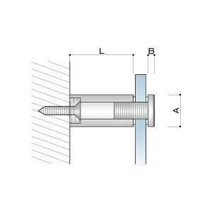 化粧ビス セット 20mm パイプ長 50mm 真鍮製 Tフラットタイプ EPA-A20T-50 クローム｜e-kanamono｜02