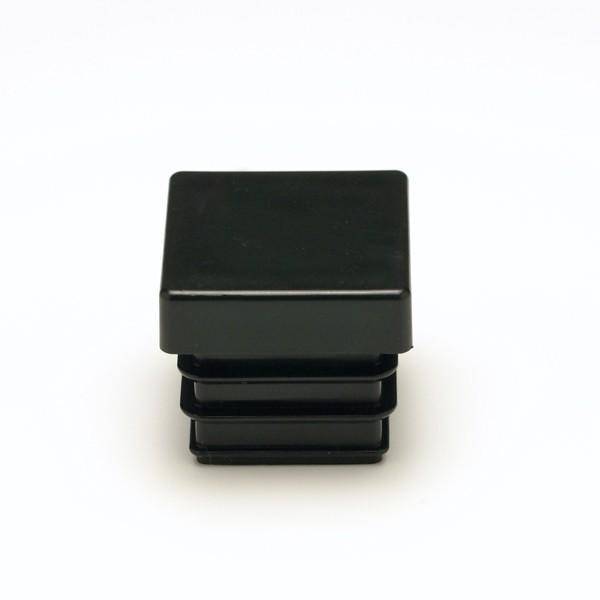 パイプキャップ 樹脂 20mm 角パイプ用 厚み1.2〜1.6mm用  黒 ブラック｜e-kanamono