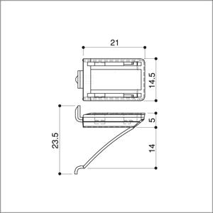 ステンレス棚柱 KTR-1S用 専用V型棚受 ヘアライン 黒ラバー付｜e-kanamono｜02