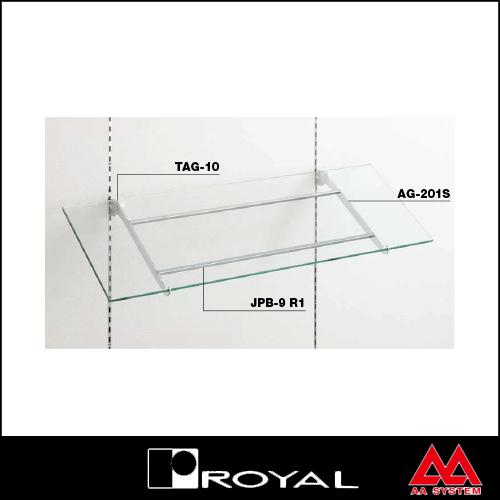 ロイヤル 棚受け ツメ付き傾斜ブラケット（外々用） AG-201S 200 クローム｜e-kanamono｜04