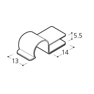 組立パイプシステム UPS-13C 13mm丸パイプ用 ホロ止金具（3〜5mm用） クロームメッキ 4個入｜e-kanamono｜02