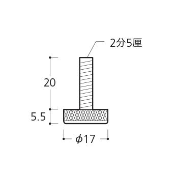 組立パイプシステム UPS-16C 16mm丸パイプ用 アジャスター ※2個入 |  | 01