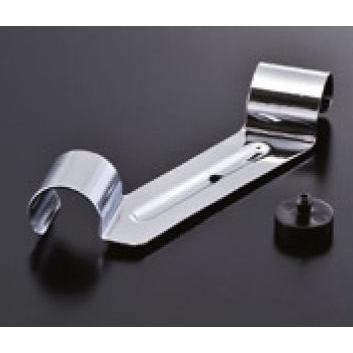 組立パイプシステム UPS-19C 19mm丸パイプ用 連続棚受（ゴムクッション付属） クロームメッキ 4個入 | 