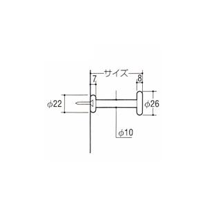 壁掛けフック WPH-4-26 Ｌ40mm クロームメッキ 後付け 壁面フック 収納 おしゃれ｜e-kanamono｜02