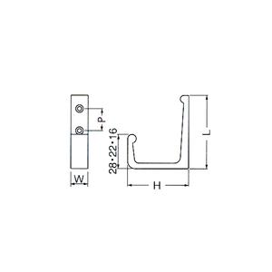 L型壁掛けフック（アルミ製） WPH-A38S 黒 後付け 壁面フック 収納 おしゃれ｜e-kanamono｜02