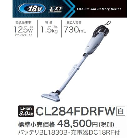 【新品未使用】CL281FDZCW 充電式クリーナ 白 Amazon.co.jp: マキタ コードレス掃除機CL281 カプセル式