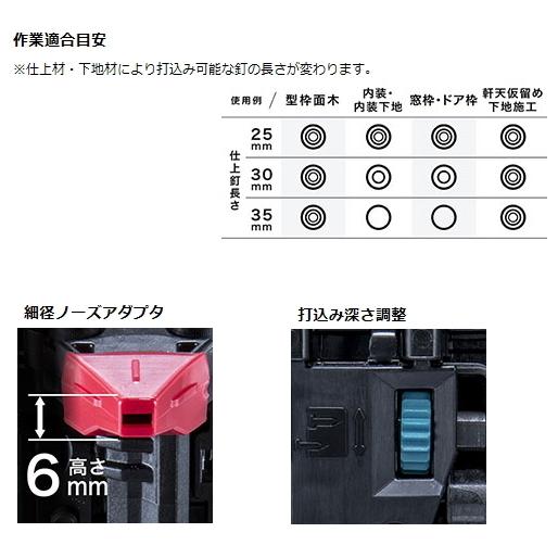マキタ 35mm充電式面木釘打 FN350DZK 本体のみ ケース付 18V 新品 