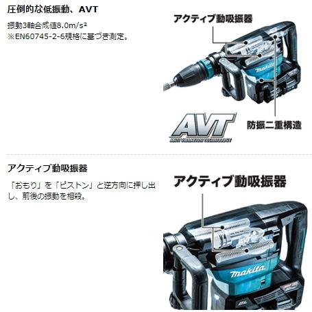 マキタ 充電式ハンマ HM002GZK 本体のみ ケース付 80V 40Vx2 マキタ 充電式ハンマ HM002GZK 本体のみ ケース付 80V 40Vx2