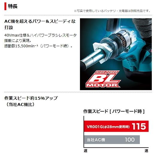 マキタ 充電式 コンクリートバイブレータ VR001GZBM 本体のみ+ マキタ 充電式 コンクリートバイブレータ VR001GZBM 本体のみ+