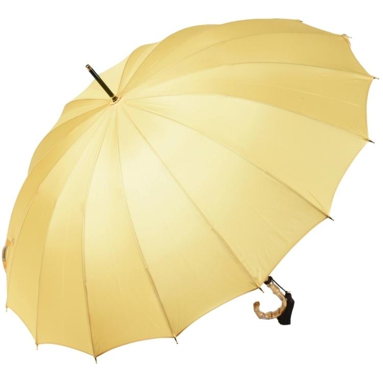 傘 前原光榮商店 レディース 長傘 カーボン16本骨雨傘 無地 寒竹手元 TRAD-16-Carbon レモンイエロー :U1W078-FP030016Y2:e-傘屋 - 通販 - Yahoo!ショッピング