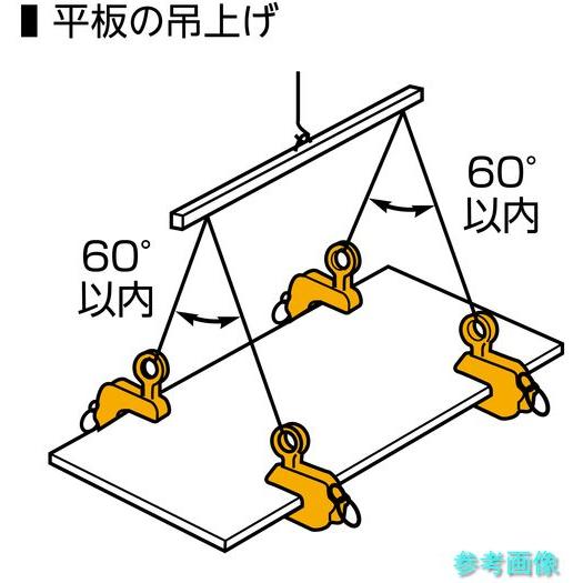 スーパー HLC1WH 横吊クランプ(ロックハンドル式)ワイドタイプ 基本使用荷重1.0tの画像