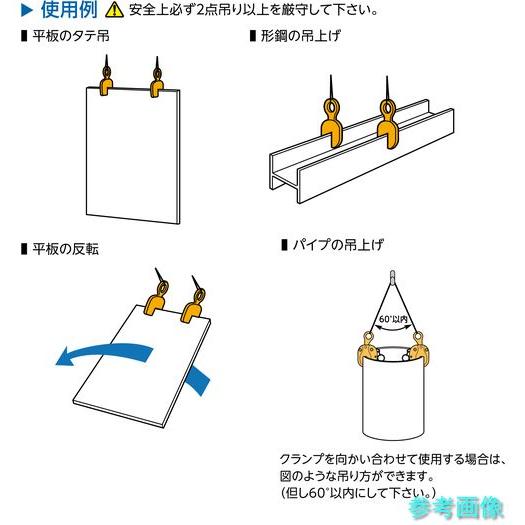 スーパー SVC1 タテ吊りクランプ (解放ストッパー式) 基本使用荷重1tの画像