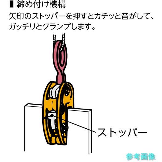 スーパー SVC1 タテ吊りクランプ (解放ストッパー式) 基本使用荷重1tの画像