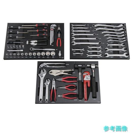 メーカー直送 (TONE) TCS911SV 整備用工具セット ツールキャビネットセット(シルバー) 間口676×奥行459×高さ995mm_1