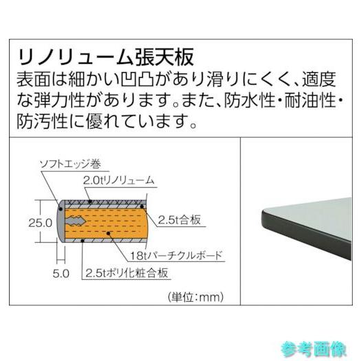 メーカー直送(北海道・沖縄・離島は除く) (TRUSCO) AEWR-1575 中荷重作業台(500kg)AEW型 1500X750XH740 基本タイプ ダークグレー色_3