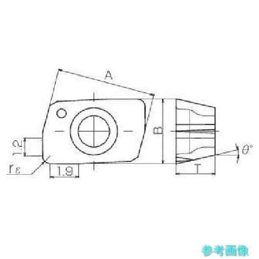 ダイジェット YOHW060203ZER-12(JC8015) QMミル用チップ JC8015 【10個】_2
