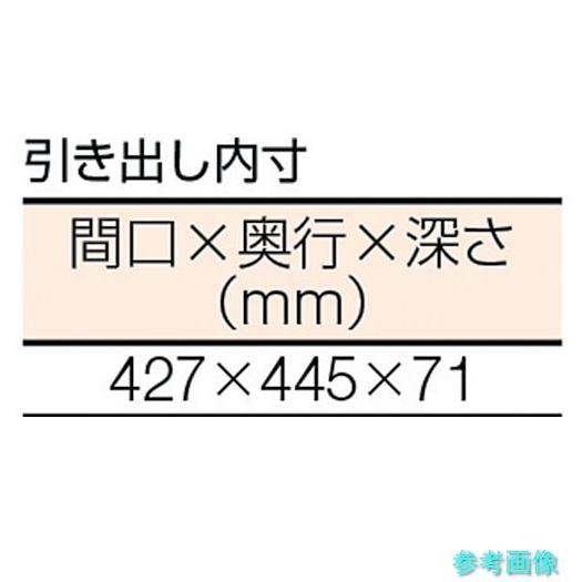 メーカー直送(北海道・沖縄・離島は除く) (TRUSCO) AEWR-1275F2 中荷重作業台(500kg)AEW型 1200X750XH740 2段引出付 ダークグレー色_4