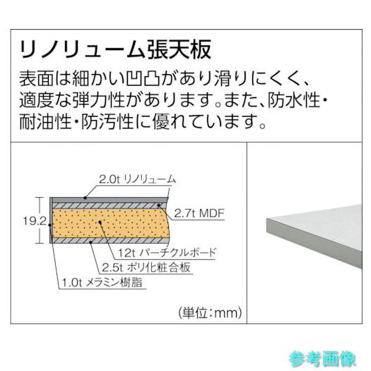 メーカー直送(北海道・沖縄・離島は除く) (TRUSCO) HRAE-1809F1 軽荷重立作業台(300kg)HAE型 1800X900XH900 1段引出付 グリーン色_3