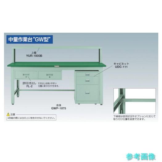 メーカー直送(北海道・沖縄・離島は除く) (TRUSCO) GWS-1590 中荷重作業台(800kg)GW型 1500X900XH740 基本タイプ グリーン色