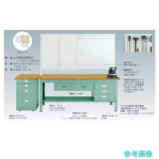 メーカー直送(北海道・沖縄・離島は除く) (TRUSCO) RDW-1200FL2 中荷重作業台(2000kg)DW型 1200X750XH740 2_3
