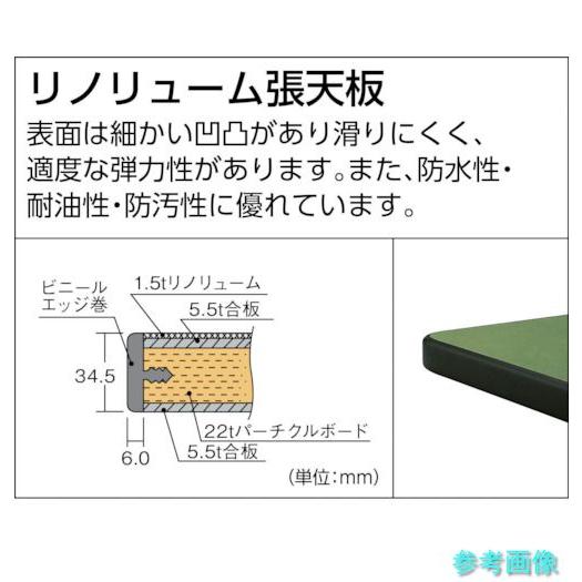 メーカー直送(北海道・沖縄・離島は除く) (TRUSCO) RTW-1809P1 重荷重作業台(3000kg)TW型 1800X900XH1740(全高) 前パネル付 グリーン色_2
