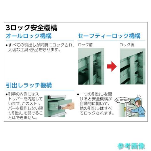 メーカー直送(北海道・沖縄・離島は除く) (TRUSCO) VE6S-1205 VE6S型中量キャビネット 600×550×H1200 引出8段_3