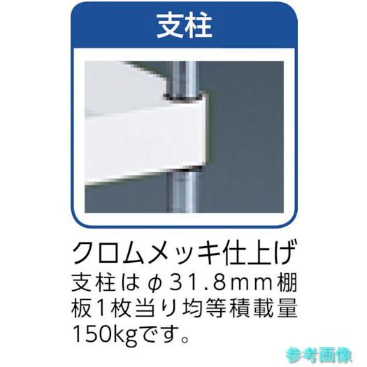 メーカー直送(北海道・沖縄・離島は除く) (TRUSCO) PER-4443-U125-W スチールラック フェニックスラック 1200X450 3段_1