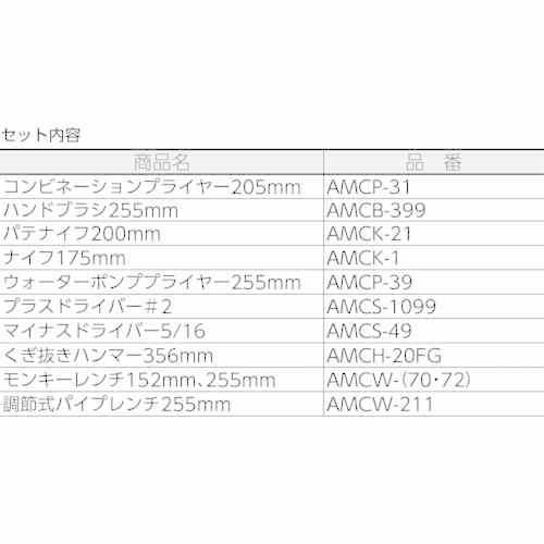 Ampco AMCM-48 防爆11ピース工具セット 【1Ｓ】｜e-kikai｜03