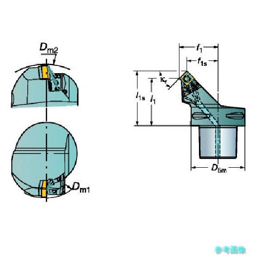 (SANDVIK) C8-PSSNR-55080-12HP コロマントキャプト T-Max P用HPカッティングヘッド(410) 【1個】_1