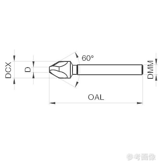 (GUHRING) 5670 20.000 カウンターシンク 60°面取り加工 ストレートシャンク SpyroTec  20mmの画像