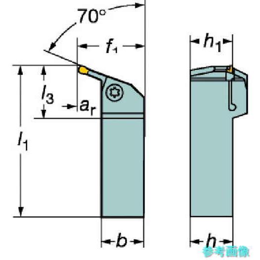 SANDVIK RX123G04-2525B-045 コロカット1・2 倣い加工用シャンクバイト(480) 【1個】_2