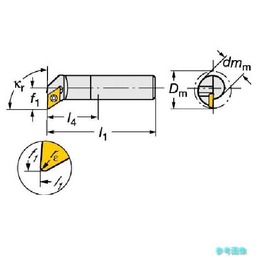 SANDVIK F12Q-SDUPR 07-ER コロターン111 ポジチップ用ボーリングバイト(430) 【1個】_1