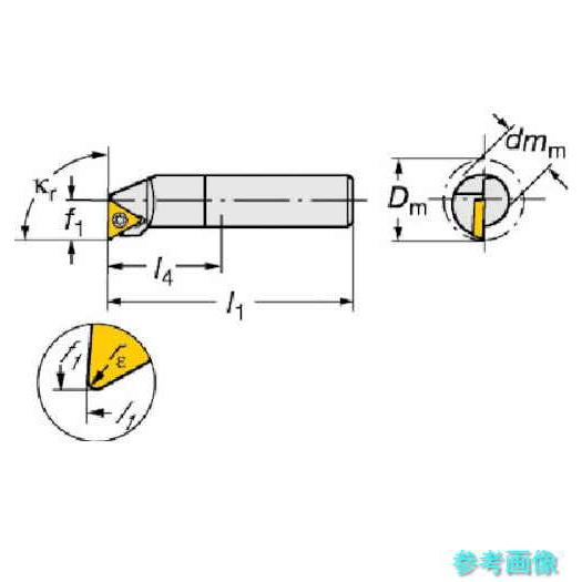 SANDVIK F12Q-STFPR 09-R コロターン111 ポジチップ用ボーリングバイト(430) 【1個】_2