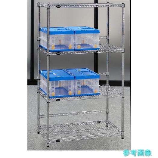 TRUSCO TMEBB6434 スチール製メッシュラック W1205XD305XH1838 4段 バックバー付_1
