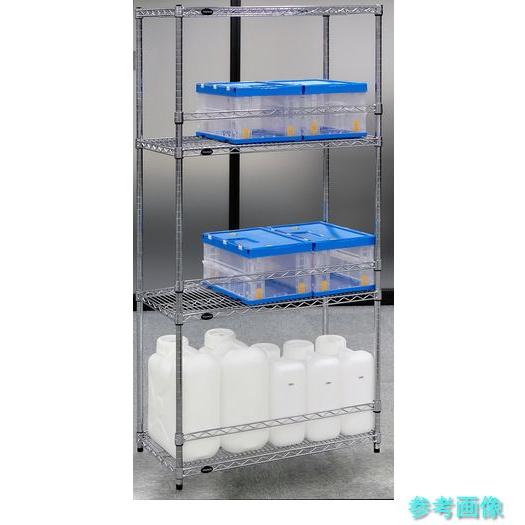 TRUSCO TSMBB6434 ステンレス製メッシュラック W1205XD305XH1838 4段  バックバー付の画像