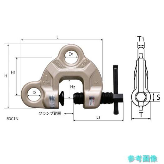 スーパー SDC2NRF ねじ式クランプ スクリューカムクランプ(ダブル・アイ型) 基本使用荷重2t(RFIDチップ搭載/S・M・A・Я・T管理アプリ_3