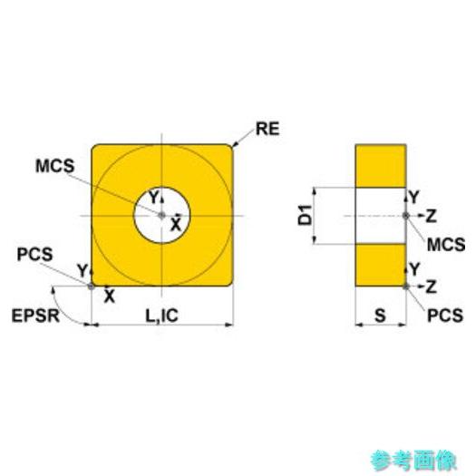 三菱 SNMM190624-HV(MC6125) M級インサート 鋼 P種 ISOインサート ネガ 正方形 重切削 穴付きネガティブ MC6125_1