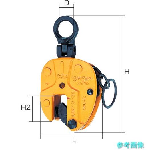 スーパー SVC1ERF タテ吊クランプ(ロックハンドル式・自在シャックルタイプ) 基本使用荷重1t(RFIDチップ搭載/S・M・A・Я・T管理アプリの画像