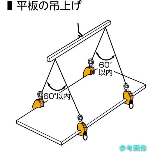 スーパー GVC0.5ENRF 横吊クランプ 自在型ロックハンドル式 細目仕様 基本使用荷重0.5t(RFIDチップ搭載/S・M・A・Я・T管理アプリの画像